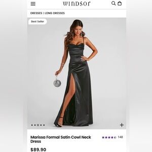 NWT Windsor Marissa Formal Satin Cowl Neck
Dress